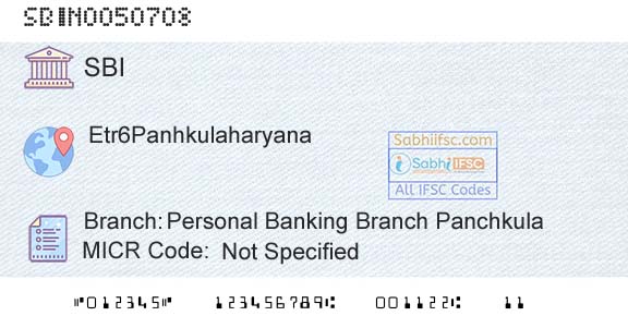 State Bank Of India Personal Banking Branch PanchkulaBranch 
