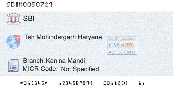 State Bank Of India Kanina MandiBranch 