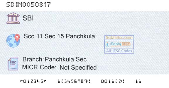 State Bank Of India Panchkula Sec Branch 