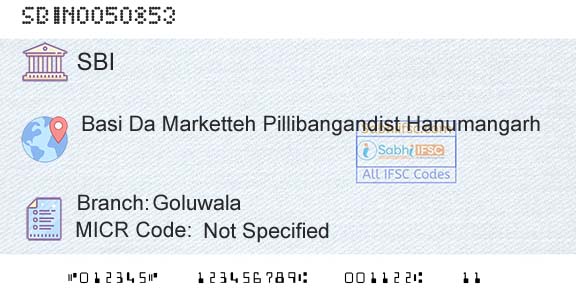 State Bank Of India GoluwalaBranch 