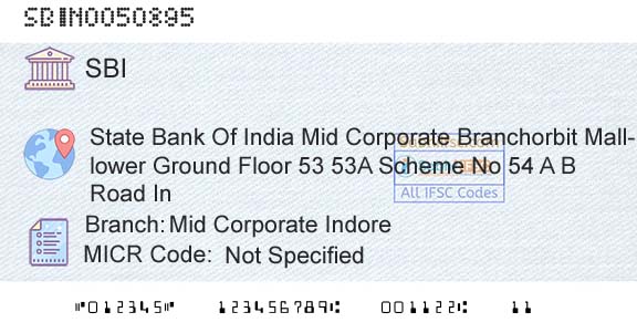 State Bank Of India Mid Corporate IndoreBranch 