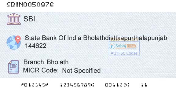 State Bank Of India BholathBranch 