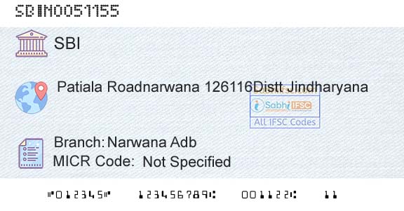 State Bank Of India Narwana AdbBranch 