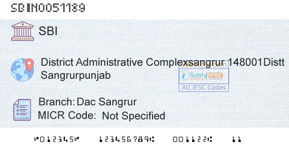 State Bank Of India Dac SangrurBranch 