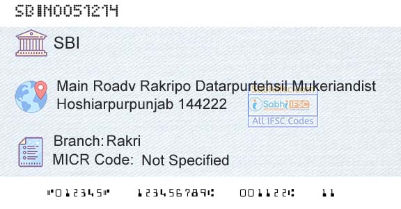 State Bank Of India RakriBranch 