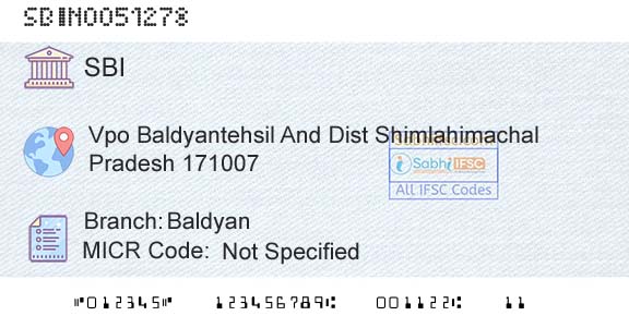 State Bank Of India BaldyanBranch 