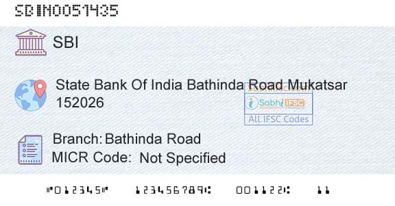 State Bank Of India Bathinda RoadBranch 