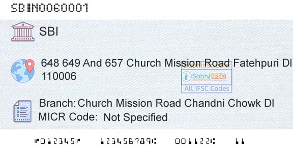 State Bank Of India Church Mission Road Chandni Chowk DlBranch 