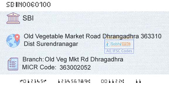 State Bank Of India Old Veg Mkt Rd DhragadhraBranch 
