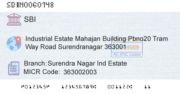 State Bank Of India Surendra Nagar Ind EstateBranch 