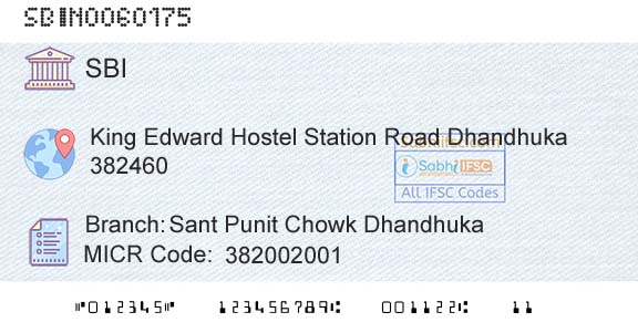 State Bank Of India Sant Punit Chowk DhandhukaBranch 