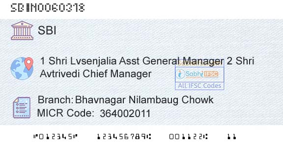 State Bank Of India Bhavnagar Nilambaug ChowkBranch 