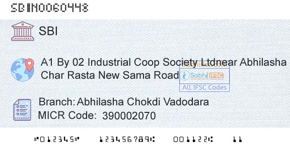 State Bank Of India Abhilasha Chokdi VadodaraBranch 