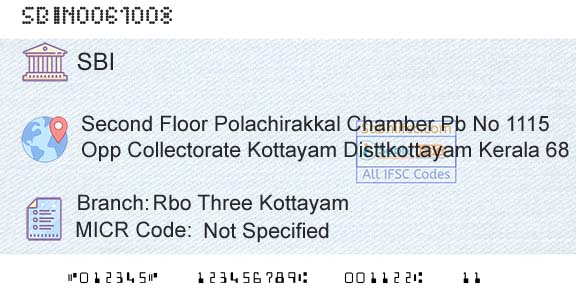 State Bank Of India Rbo Three KottayamBranch 