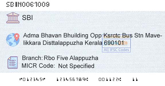 State Bank Of India Rbo Five AlappuzhaBranch 