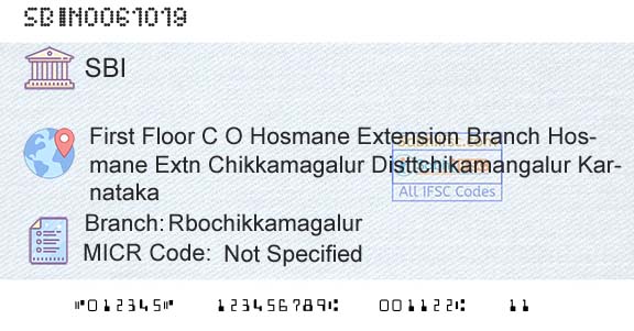 State Bank Of India RbochikkamagalurBranch 