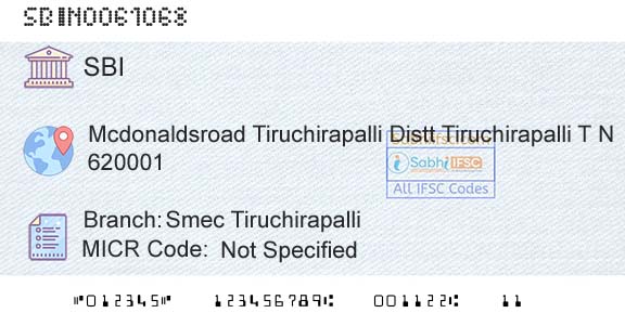 State Bank Of India Smec TiruchirapalliBranch 