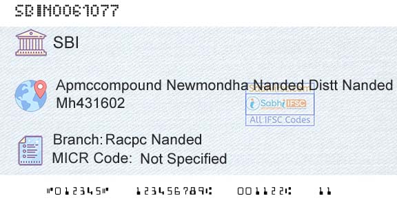State Bank Of India Racpc NandedBranch 