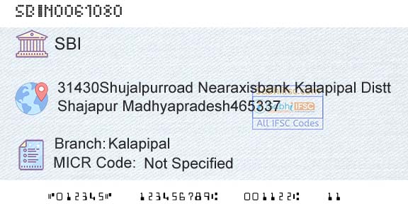 State Bank Of India KalapipalBranch 