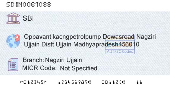 State Bank Of India Nagziri UjjainBranch 