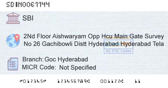 State Bank Of India Goc HyderabadBranch 
