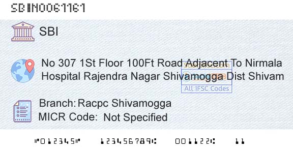State Bank Of India Racpc ShivamoggaBranch 