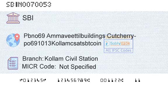 State Bank Of India Kollam Civil StationBranch 