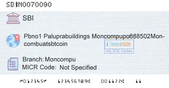 State Bank Of India MoncompuBranch 