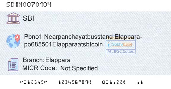 State Bank Of India ElapparaBranch 