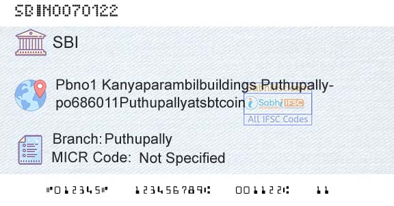 State Bank Of India PuthupallyBranch 