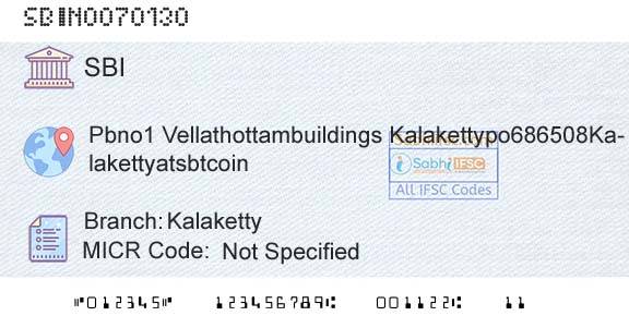 State Bank Of India KalakettyBranch 