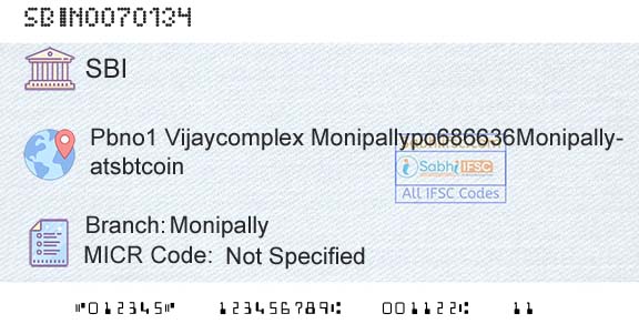 State Bank Of India MonipallyBranch 