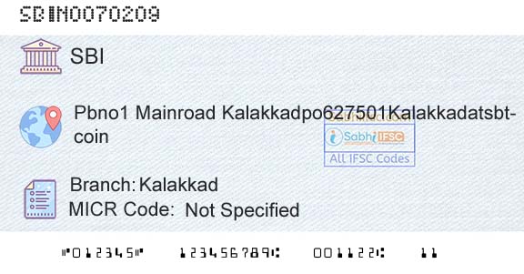 State Bank Of India KalakkadBranch 