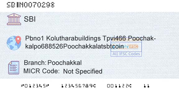 State Bank Of India PoochakkalBranch 
