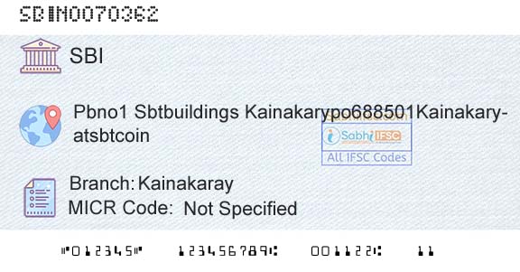 State Bank Of India KainakarayBranch 