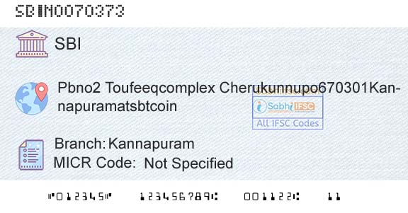 State Bank Of India KannapuramBranch 
