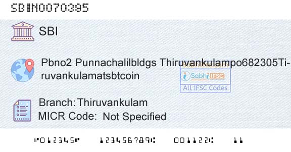 State Bank Of India ThiruvankulamBranch 