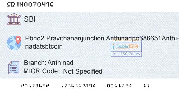 State Bank Of India AnthinadBranch 