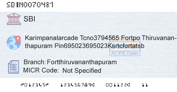 State Bank Of India FortthiruvananthapuramBranch 