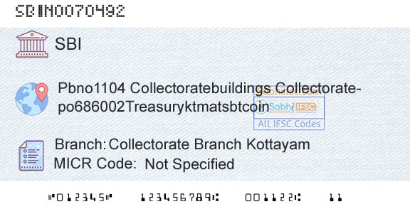 State Bank Of India Collectorate Branch KottayamBranch 