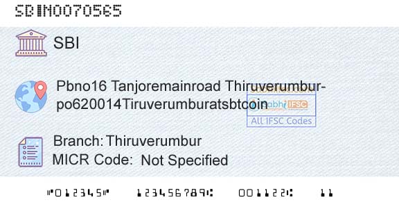 State Bank Of India ThiruverumburBranch 
