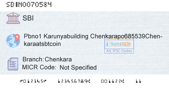 State Bank Of India ChenkaraBranch 