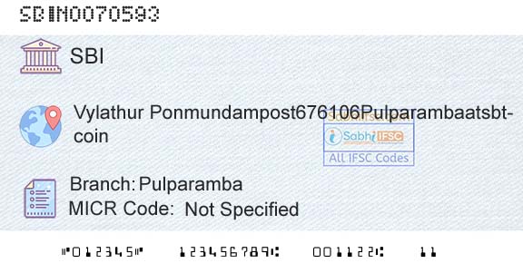 State Bank Of India PulparambaBranch 