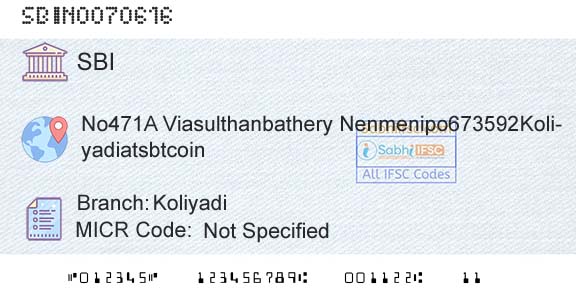 State Bank Of India KoliyadiBranch 