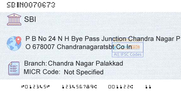 State Bank Of India Chandra Nagar PalakkadBranch 