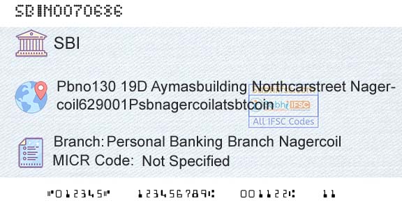 State Bank Of India Personal Banking Branch NagercoilBranch 