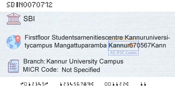 State Bank Of India Kannur University CampusBranch 