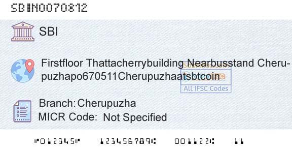 State Bank Of India CherupuzhaBranch 