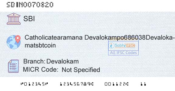 State Bank Of India DevalokamBranch 