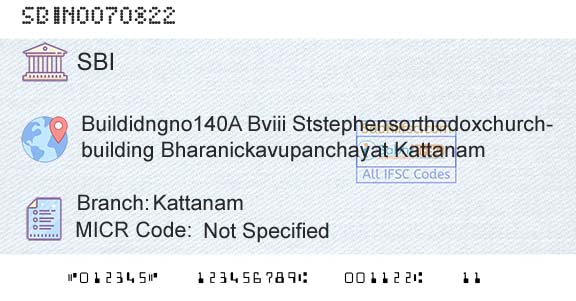 State Bank Of India KattanamBranch 